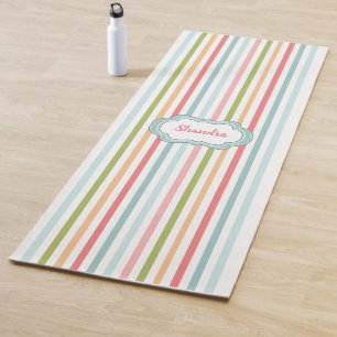 Farbenfrohe gestreifte Yoga Mat Yogamatte