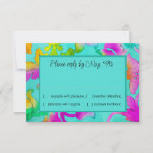 Farbenfrohe gestrichene Damask Aqua UAWG Einladung (Vorderseite)