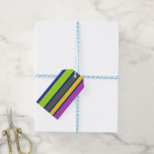 Farbenfrohe gestrichene Geschenkmarke Geschenkanhänger (Mit Garn)