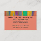 farbenfrohe gestrichene Streifen abstrakte Kunst Visitenkarte (Rückseite)