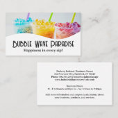 Farbenfrohe Getränke aus der Blase Visitenkarte (Vorne/Hinten)