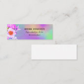 Farbenfrohe Getränke Gutscheinkarten für Bar Mini Visitenkarte (Vorne/Hinten)