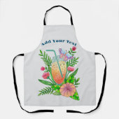 Farbenfrohe Getränke, Schmetterling und Blume Schürze (Vorderseite)