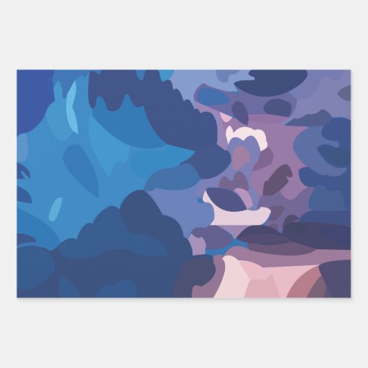 Farbenfrohe Gewitterwolken Geschenkpapier Set (Vorderseite)