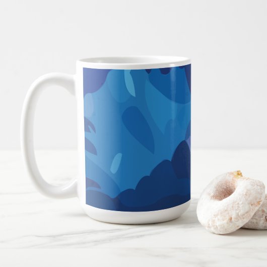 Farbenfrohe Gewitterwolken Kaffeetasse (Mit Donut)