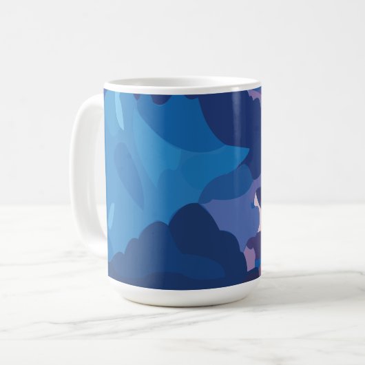 Farbenfrohe Gewitterwolken Kaffeetasse (Vorderseite Links)