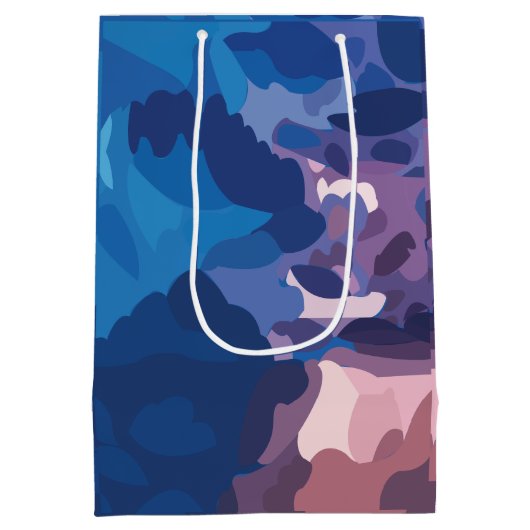 Farbenfrohe Gewitterwolken Mittlere Geschenktüte (Rückseite)