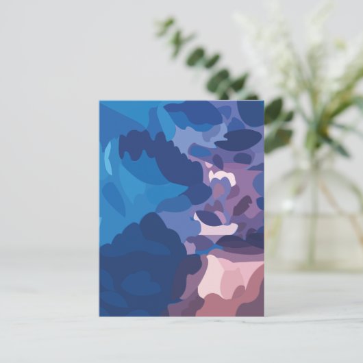 Farbenfrohe Gewitterwolken Postkarte (Stehend Vorderseite)