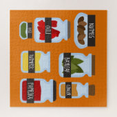 Farbenfrohe Gewürzgläser Kochkunst Puzzle (Horizontal)