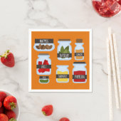 Farbenfrohe Gewürzgläser Kochkunst Serviette (Beispiel)