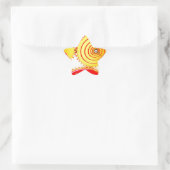 Farbenfrohe Gezeitenkunst Stern-Aufkleber (Tasche)