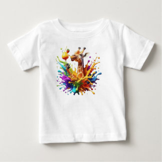 farbenfrohe Giraffe Baby T-shirt