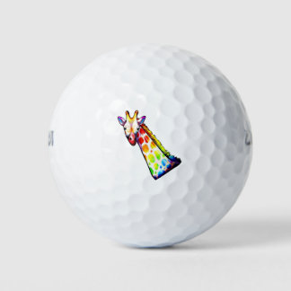 Farbenfrohe Giraffe Golfball