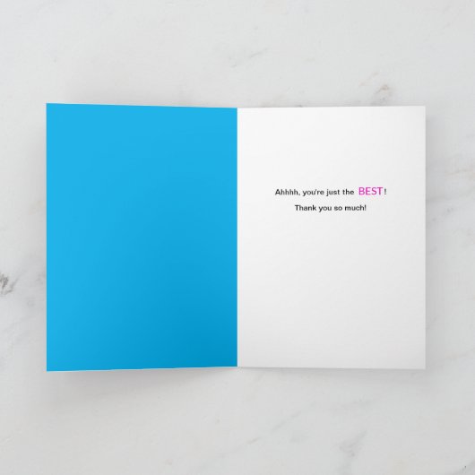 Farbenfrohe Giraffe, Kaleidoskop Dankeschön Karte (Innenseite)