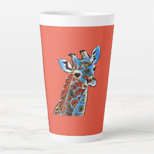 Farbenfrohe Giraffe Latte Tasse