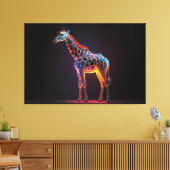 Farbenfrohe Giraffe Leinwanddruck (Insitu (Wohnzimmer))