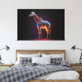 Farbenfrohe Giraffe Leinwanddruck (Insitu (Schlafzimmer))