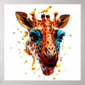 Farbenfrohe Giraffe Poster (Vorne)