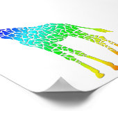 Farbenfrohe Giraffe Poster (Ecke)