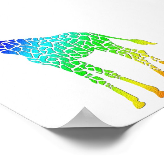 Farbenfrohe Giraffe Poster (Ecke)