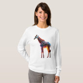 Farbenfrohe Giraffe T-Shirt (Vorne ganz)