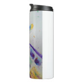 Farbenfrohe Giraffe Tierfarben Design Thermosbecher (Nach rechts gedreht)