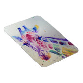 Farbenfrohe Giraffe Wasserfarbene Kunst, Dichtung  Magnet (Rechte Seite)