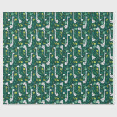 Farbenfrohe Giraffen: Dekoratives Tiermuster. Geschenkpapier (Flach)