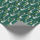 Farbenfrohe Giraffen: Dekoratives Tiermuster. Geschenkpapier (Ecke)