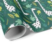 Farbenfrohe Giraffen: Dekoratives Tiermuster. Geschenkpapier (Rolleneckpunkt)