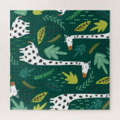 Farbenfrohe Giraffen: Dekoratives Tiermuster. Puzzle (Horizontal)