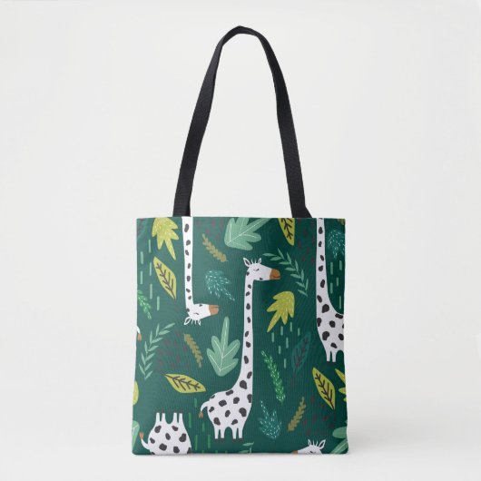 Farbenfrohe Giraffen: Dekoratives Tiermuster. Tasche (Vorderseite)