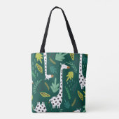 Farbenfrohe Giraffen: Dekoratives Tiermuster. Tasche (Rückseite)