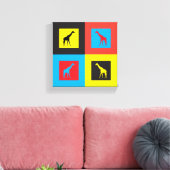 Farbenfrohe Giraffen Leinwanddruck (Insitu (Wohnzimmer))