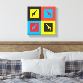 Farbenfrohe Giraffen Leinwanddruck (Insitu (Schlafzimmer))