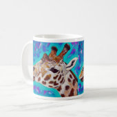 Farbenfrohe Giraffenmalerei Kaffeetasse (Vorderseite Links)