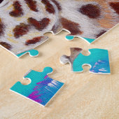 Farbenfrohe Giraffenmalerei Puzzle (Seite)