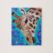 Farbenfrohe Giraffenmalerei Puzzle (Vertikal)