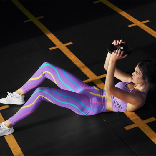 Farbenfrohe Girl Green Schachbrett Workout Frauen Leggings