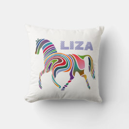 Farbenfrohe Girl Personalisiert Fantasy Horse Kissen