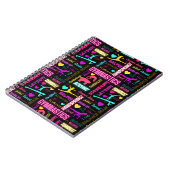 Farbenfrohe Girls Gymnastik Glossartypografie Notizblock (Linke Seite)