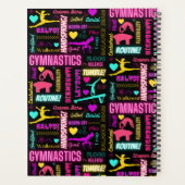 Farbenfrohe Girls Gymnastik Glossartypografie Planer (Rückseite)