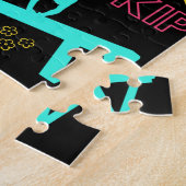 Farbenfrohe Girls Gymnastik Glossartypografie Puzzle (Seite)