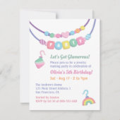 Farbenfrohe Girls Schmuck Party Einladung machen (Vorderseite)