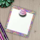 Farbenfrohe Girly Angesagt Doodles Fantasie Verges Notizblock