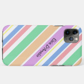 Farbenfrohe Girly Diagonal Strip Personalisiert Case-Mate iPhone Hülle (Rückseite (Horizontal))