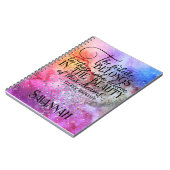 Farbenfrohe Girly Dreams Inspiration für ihr Zitat Notizblock (Linke Seite)