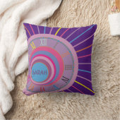 Farbenfrohe Girly Hübsch Lines Roman Numerus Uhr Kissen (Decke)