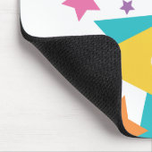Farbenfrohe Girly Rainbow Einhornsteine tragen Ihr Mousepad (Ecke)