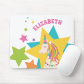 Farbenfrohe Girly Rainbow Einhornsteine tragen Ihr Mousepad (Mit Mouse)